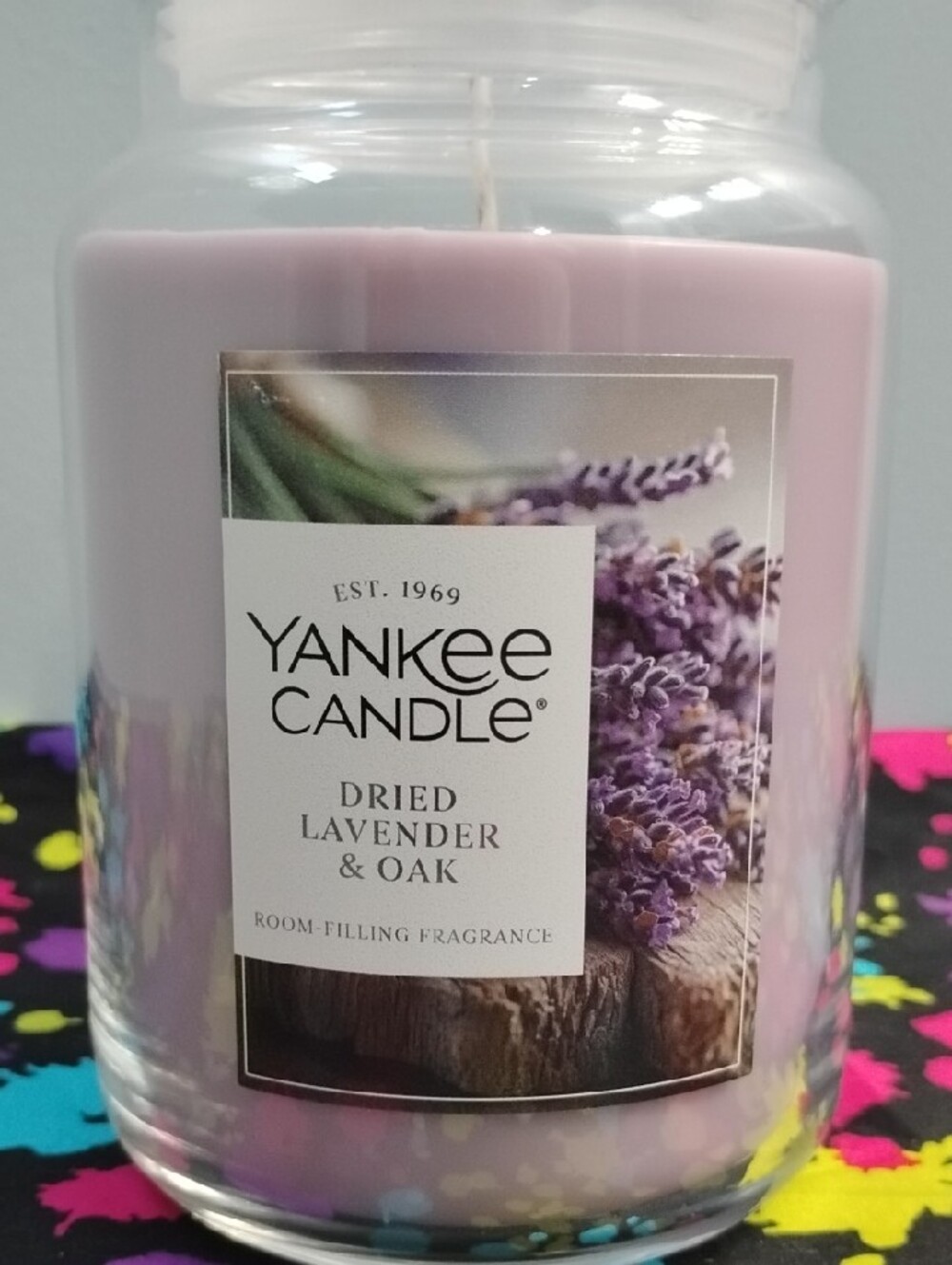 NWT Yankee Candle Lavender And Oak Jar Candle - Never Used Large 22 OZ - Picture 5 of 5